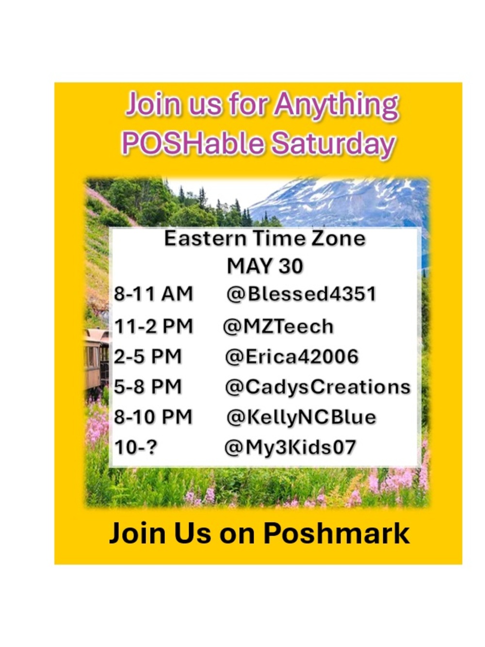 ANYTHING POSHABLE SHARE SATURDAY SHOW